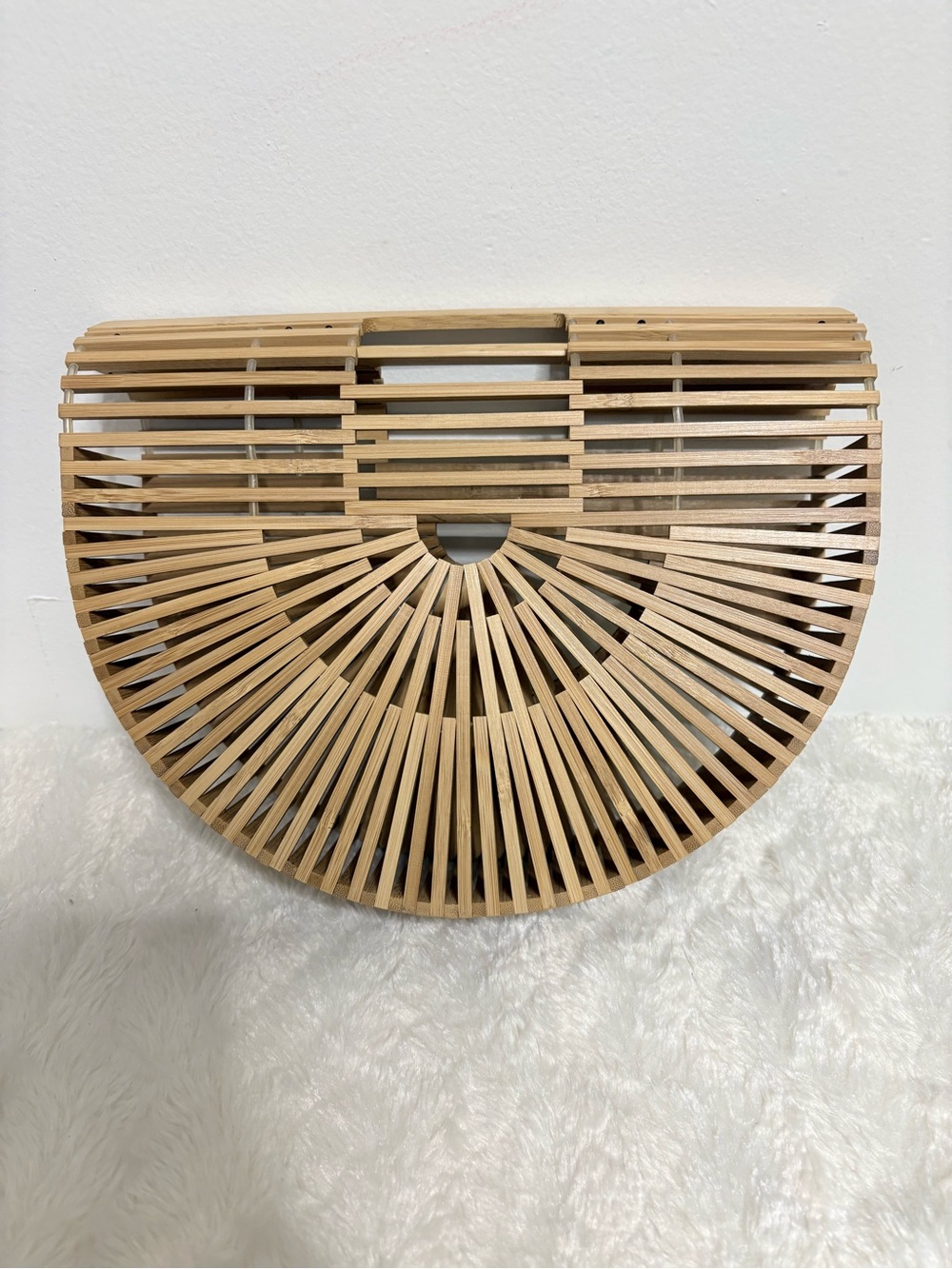 Bamboo half moon purse